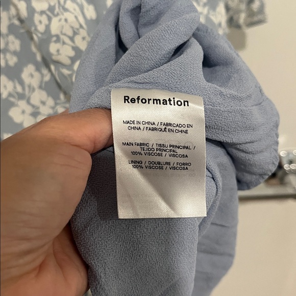 Reformation Blue and White Floral Mini Dress - Picture 5 of 5